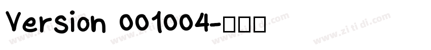 Version 001004字体转换